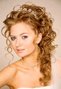 Half down and half up wedding hairstyles for long hair