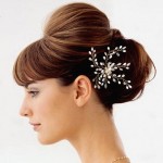 wedding hairstyle with bangs