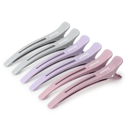 AIMIKE No-Crease Hair Sectioning Clips – 6 Pc Bridal Styling Set